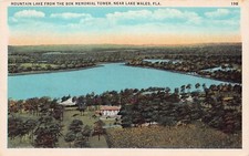 Lake Wales FL Mountain Lake Colony House Estates Mansions Golf Club Postcard D2