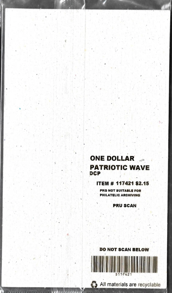 PATRIOTIC WAVE RED WHITE BLUE 2015 US #4953 NIP $1.00 STAMP DCP FIRST DAY COVER - Image 2 of 3