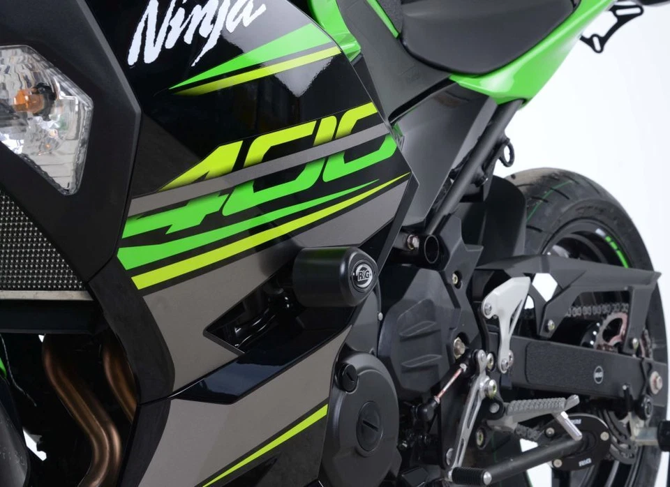 Protectores de choque R&G Racing blanco estilo aerodinámico para Kawasaki Ninja 250 2018-2020 Foto 2 de 4