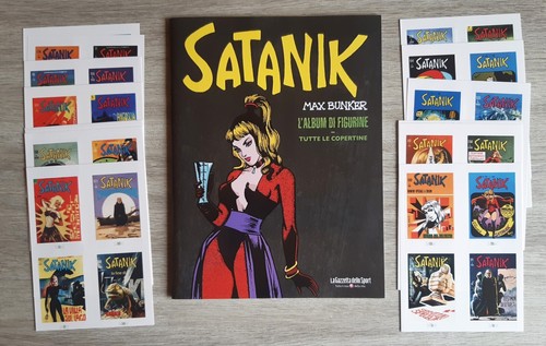 Album figurine Satanik VUOTO Gazzetta 2022 Max Bunker + 72 figurine