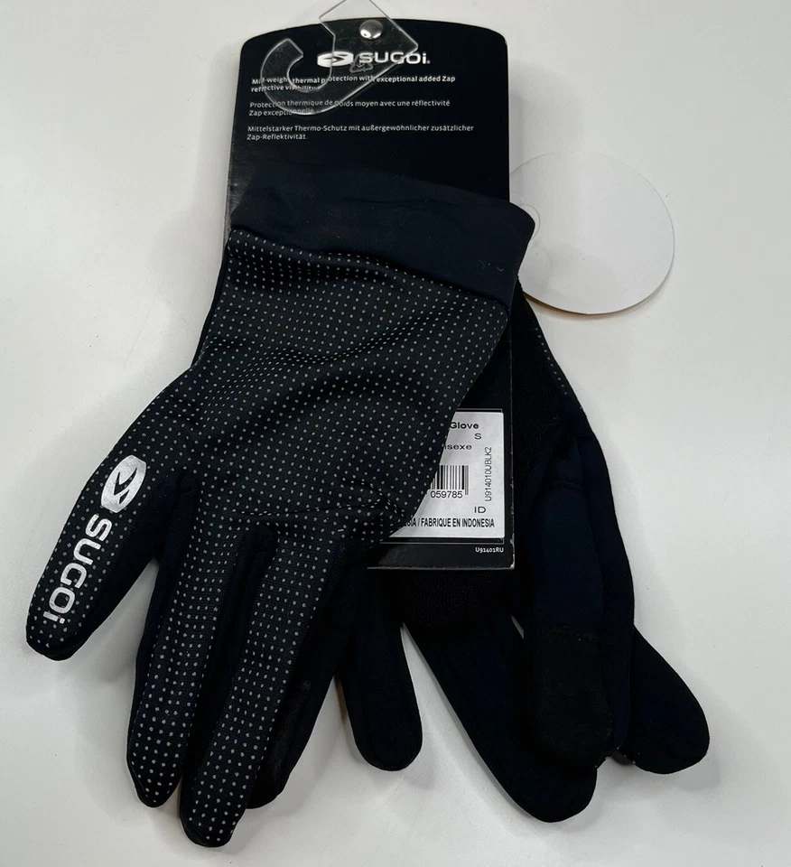 Guantes de entrenamiento de ciclismo Sugoi Zap nuevos con etiquetas unisex para adultos negros T6 Foto 4 de 4