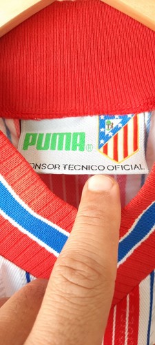 T-shirt maglietta vintage Atletico de madrid 1996 finale coppa marbella puma - Foto 9 di 10