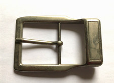 Eckige  Gürtelschnalle silberfarben 40 mm breite Gürtel solide Metallschnalle
