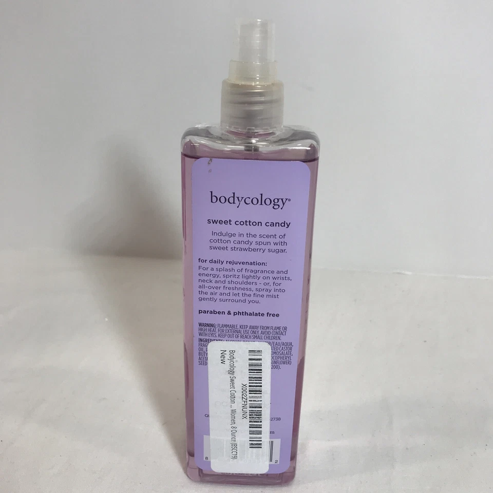Bodycology Sweet COTTON CANDY & STRAWBERRY SUGAR Fragrance Mist Body Spray 8 oz - Image 2 of 2