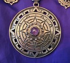 RARE ANTIQUE VINTAGE TAXCO MEXICO STERLING SILVER AMETHYST NECKLACE EARRINGS SET — photo 5