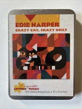 Edie Harper Crazy Cat, Crazy Quilt - 100 Piece Puzzle By Pomegranate