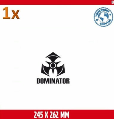 Dominator 245 x 262mm Decal, Sticker, Decal, Car Collant, Etiquette Festival