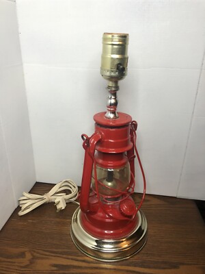 Vintage rote Petroleum Laterne Licht - Bergmann Eisenbahn rustikal Americana 13'' H Japan