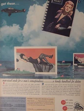 1944 Esquire Original Advertisement WWII Era ESKY CARDS Date Books