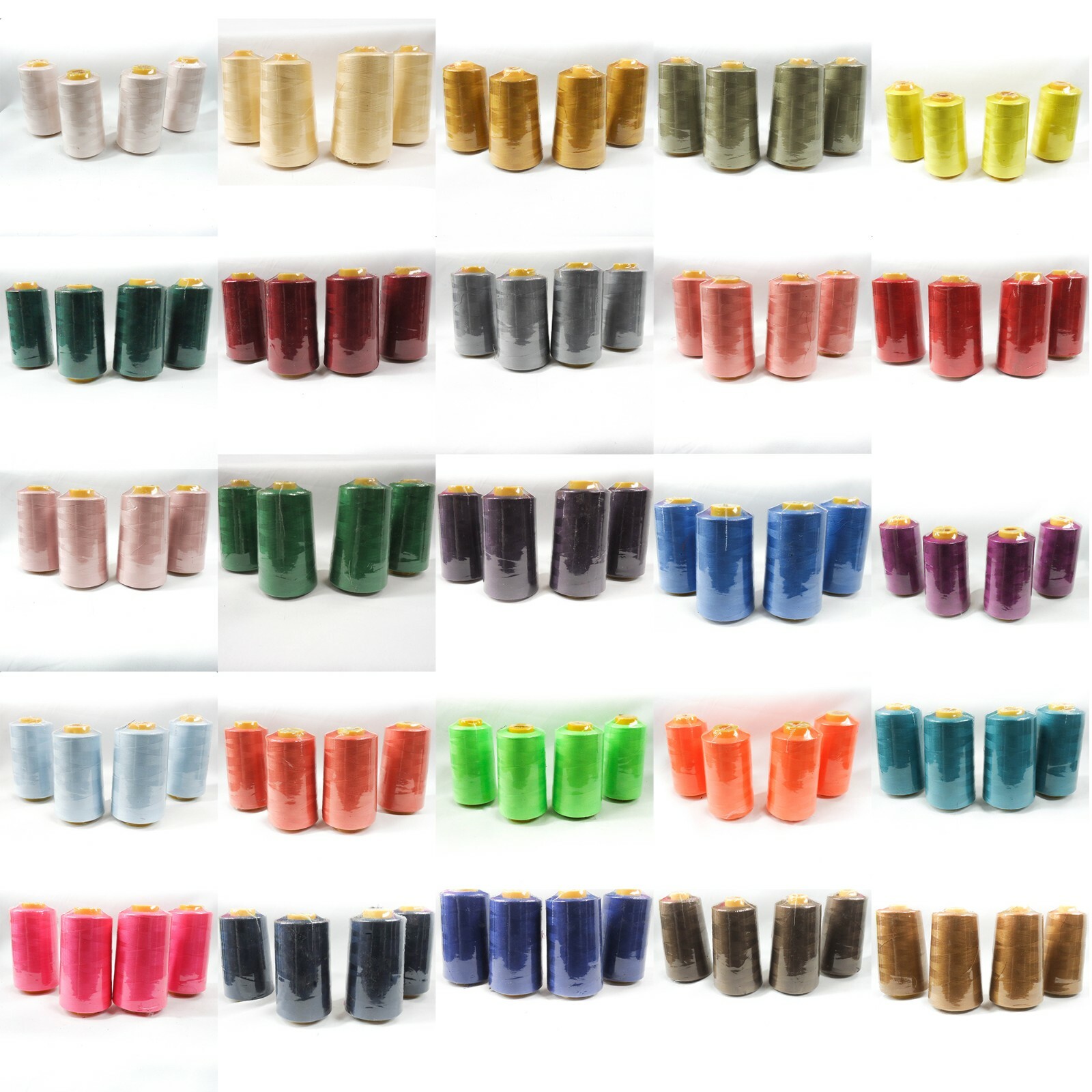 Perial Co 4 Cones of Polyester Threads for Sewing Quilting Serger 26 Colors  - Helia Beer Co