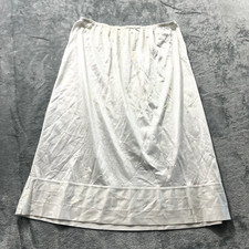 Half Slip Ivory Silky Modesty Lingerie Wide Trim 25in Length 26in Waist