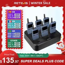 Mini Walkie-Talkies 6 PCS Six-way Charger Portable Two Way Radio Ht