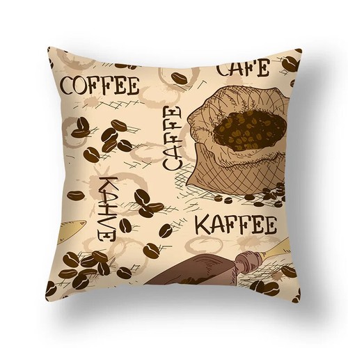 Irregular Stripes Geometric Coffee Theme Pattern Pillow Cover Sofa Cushion Cover - Picture 6 of 42