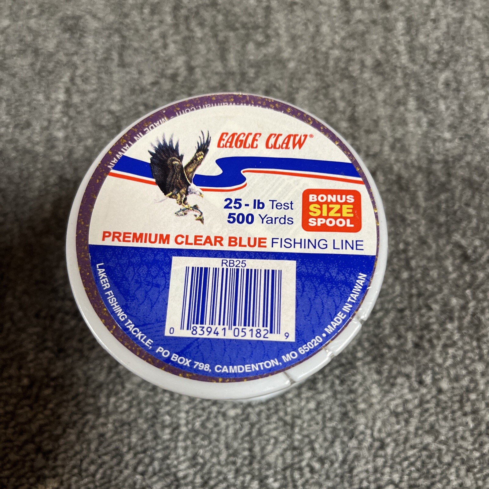 Eagle Claw RB25 Premium Clear Blue Monofilament Fishing Line 25 LB Test