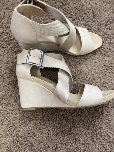 Lifestride Hayden Sandalias De Cuña Con Tiras Tacones en Rosa Talla 8 Nuevo  | eBay