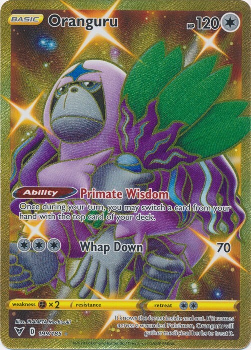 Oranguru  199/185 Secret Rare  Vivid Voltage Pokemon TCG