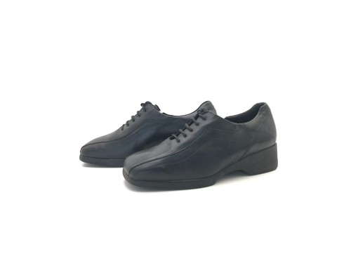 Zapatillas bajas mujer Theresia M. cordones mocasines Comfort negras talla 37 (Reino Unido 4) - Imagen 5 de 8