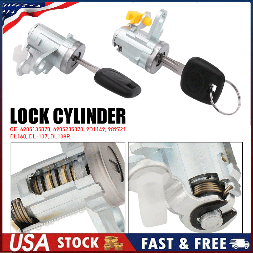 Fit For 19952004 Toyota Door Lock Cylinder Set Kit with Keys