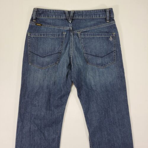 Volcom Men's Denim Blue Jeans BROADWEAR Distressed Size 30 x 32" inseam - Picture 7 of 12