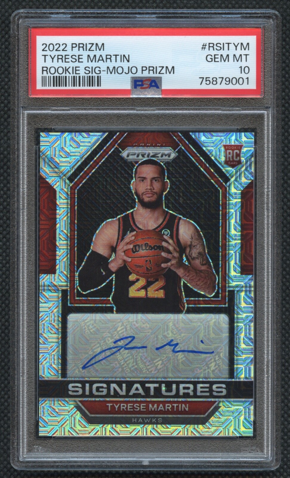 2022-23 Panini Prizm Tyrese Martin Rookie 20/25 Mojo Prizm PSA 10 Gem Mint Pop 1