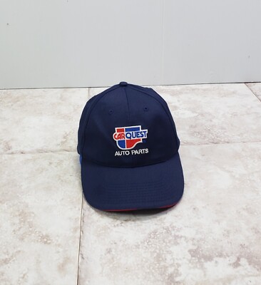 Adjustable Button Top Car Quest Cloth 6 Panel Metal Slide Strapback Ball Cap Hat