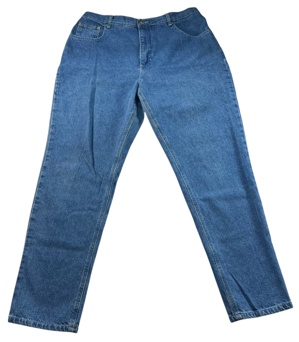 Fore Warned Mom Jeans Womens Size 20 Blue Denim Stretch