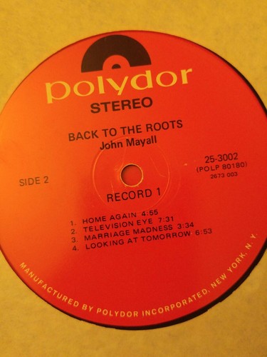 JOHN MAYALL BACK TO THE ROOTS 1971 ISSUE DOUBLE LP 25-3002 - Picture 10 of 11