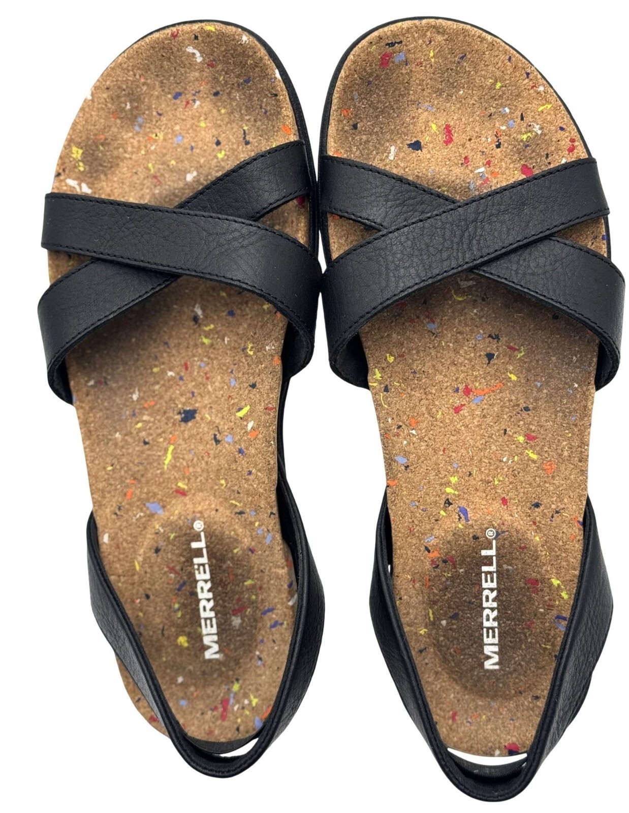 Sandali da donna Merrell taglia 8 Napa Valley Sling scarpe Malbec scure cinturino incrociato