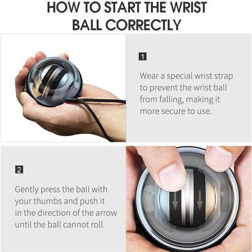 Self-Starting Wrist Gyro Ball Power Trainer Ball Wrist Strengthening Device Fore - Picture 10 of 13