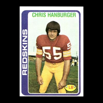 Chris Hanburger 1978 Topps Washington Redskins #495 R309G 2