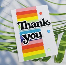 Metal Cutting Die Cut Letter Thank You Scrapbooking Cutter Paper Card Stencils