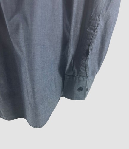 Calvin Klein Men’s Medium Blue Dress Shirt Long Sleeve Button Up Dual Pocket - Picture 8 of 11