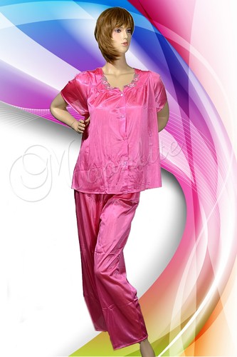 Juego de 2 piezas de pijama 100 % poliéster transparente S M L XL 2XL de BLAIR ligero transpirable - Imagen 9 de 10