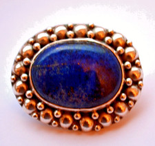 Ladies   Lapis   Lazuli   & Silver  925   Brooch .   G.C.