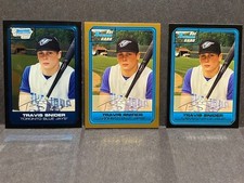 2006 BOWMAN / BOWMAN GOLD / BOWMAN CHROME TRAVIS SNIDER #DP7 (ALL 3 CARDS)