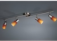 Bright Light Deckenlampe Deckenleuchte Balken Strahler 4Xe14 Glas Schwenkbar