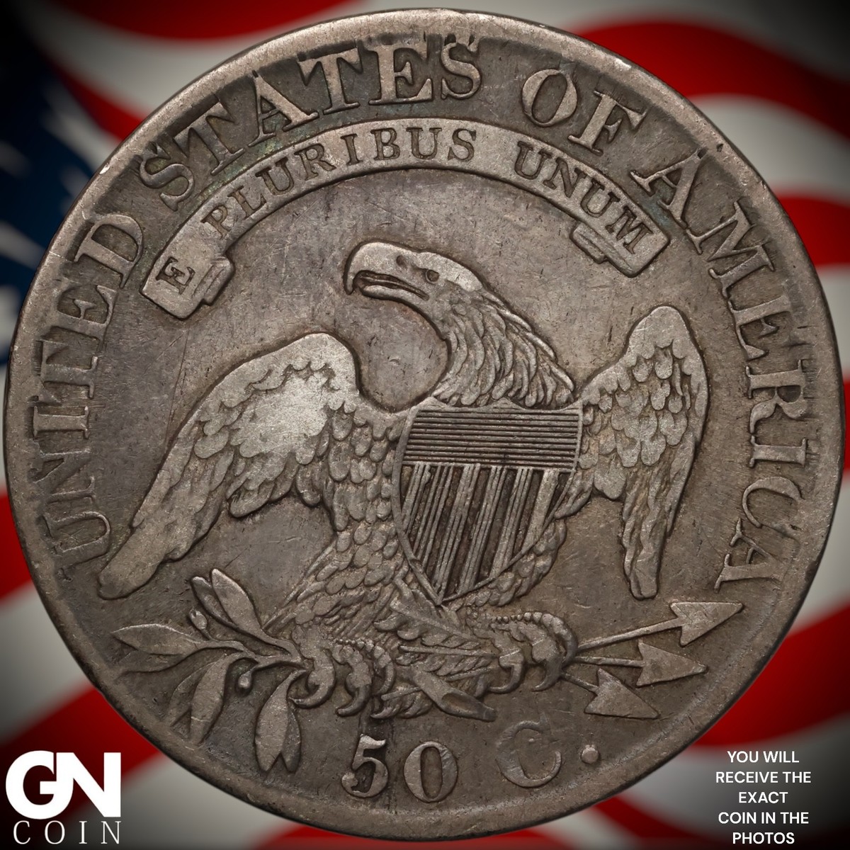 1827 Capped Bust Half Dollar A7566 | eBay