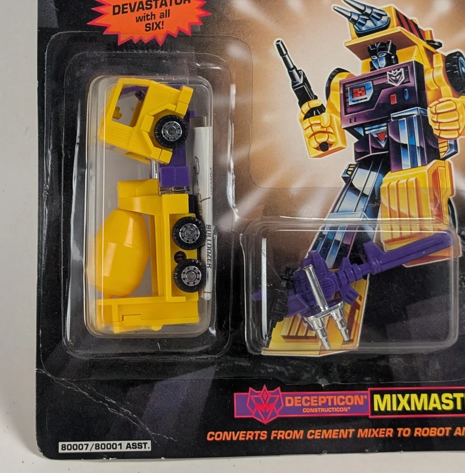 1994 Hasbro Transformers G2 Vintage Decepticon Mixmaster Constructicon Yellow - Image 2 of 4