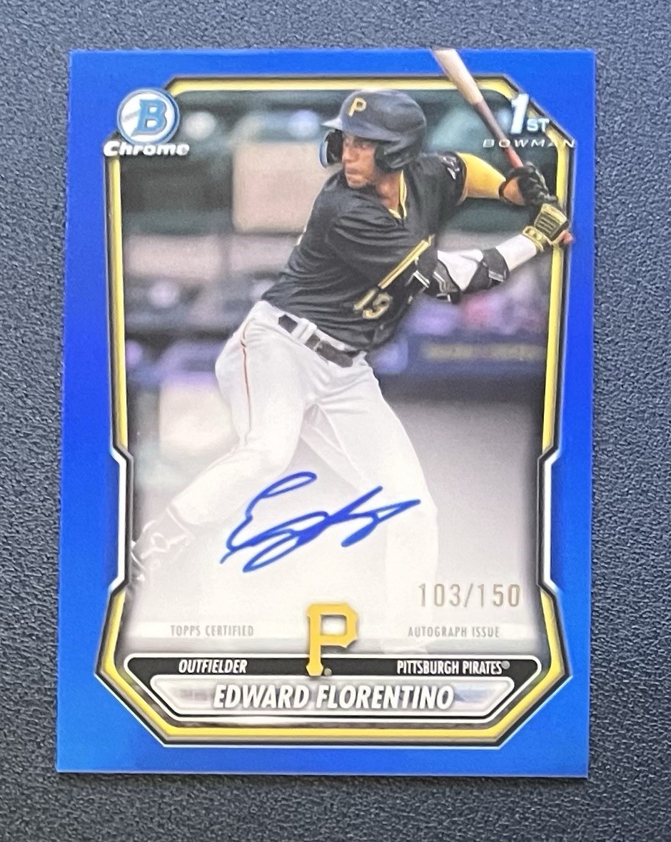 2026 Bowman Chrome Edward Florentino Blue Refractor Auto /150 #CPA-EF
