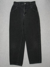 QB13420 VINTAGE 1980s LEE LOT 305 HIGH WAIST CLASSIC WOMENS JEANS sz12M BLACK