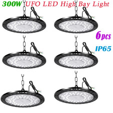 6PCS LED High Bay Light 300W Low Bay UFO Warehouse Workshop Industrial Lamp UK