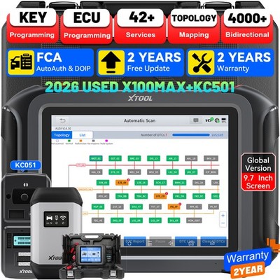 2026 XTOOL X100MAX KC501 Auto IMMO Key Programmer Diagnostic Scanner ECU Program