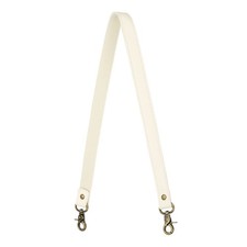 23.6" Leather Purse Strap with Bronze Lobster Buckles, Beige