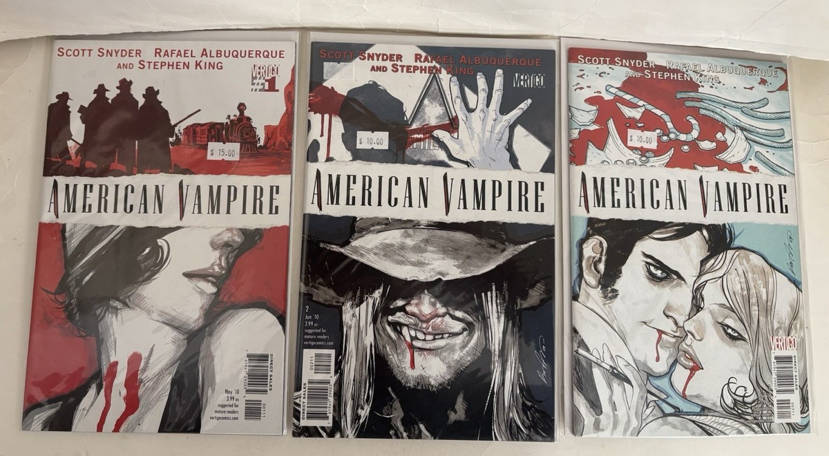 American Vampire DC Vertigo Comics Issues 1, 2, 3 Stephen King