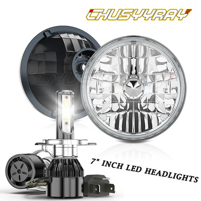 H6024 2pcs 7inch Round LED Headlights Projector DRL For GMC C15 C25 C35 Pickup