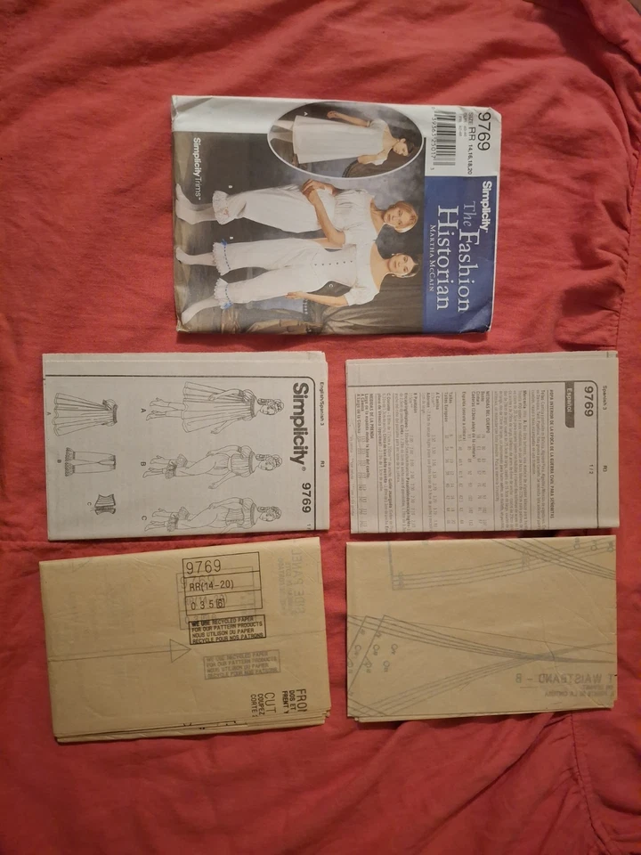 Simplicity Pattern 9769 The Fashion Historian Women's Size RR 14-20 - Image 2 of 4