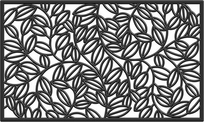 oway Mills AZ103752436 Lilac Vine Rubber Doormat, 24'' x 36'', Bla