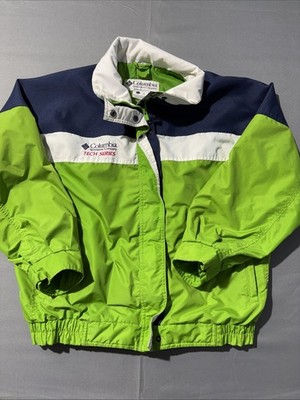 Columbia Vintage 90's Bugaboo Collared Jacket Tech Series Green/Blue/White WM L