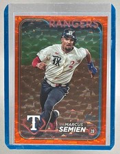 Marcus Semien 2024 Topps #499 Orange Crackle Foil /299