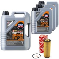 MotoröL Set 4200 5W-30 Liqui Moly 8 Liter + ÖLfilter FüR Ssangyong Kyron Actyon
